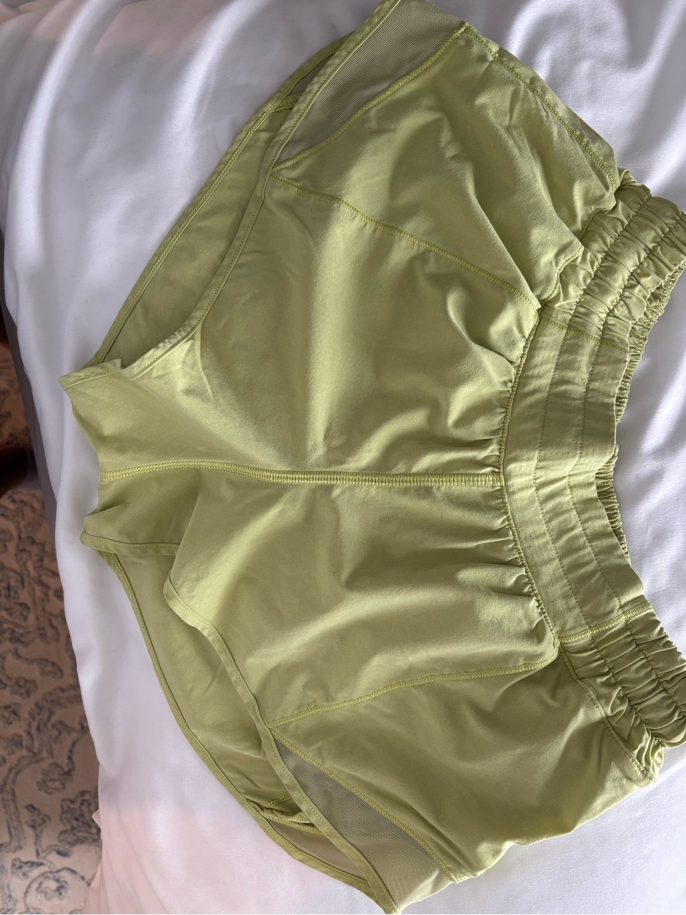 Lululemon- Light Green hotty hot shorts 2.5